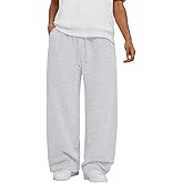 ATOFY Men's Baggy Sweatpants Wide Leg Elastic Waist Athletic Joggers Loose Lounge Pants with Pockets