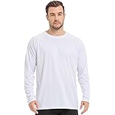 Witkey Rash Guard Shirts for Men Long Sleeve Sun Protection Shirts Outdoor Regular Fit Swim Shirt Quick Dry
