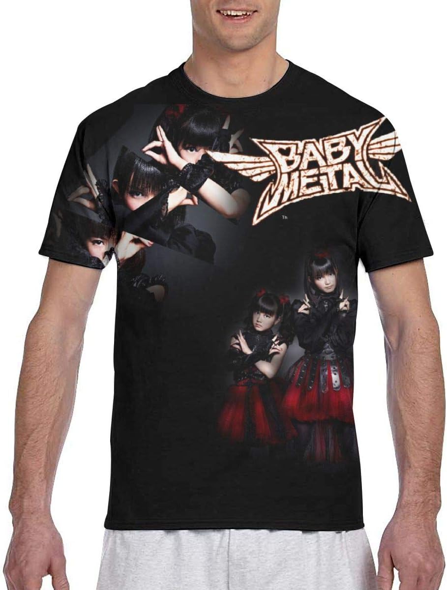 Babymetal Men Unique 3D Double-Sided Print Design Comfort Short Sleeve T-Shirt