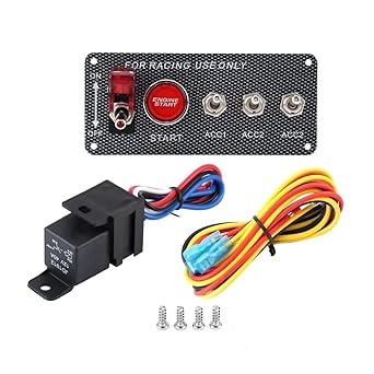 Amazon Com Car Switch Panel 12v Racing Car Engine Ignition