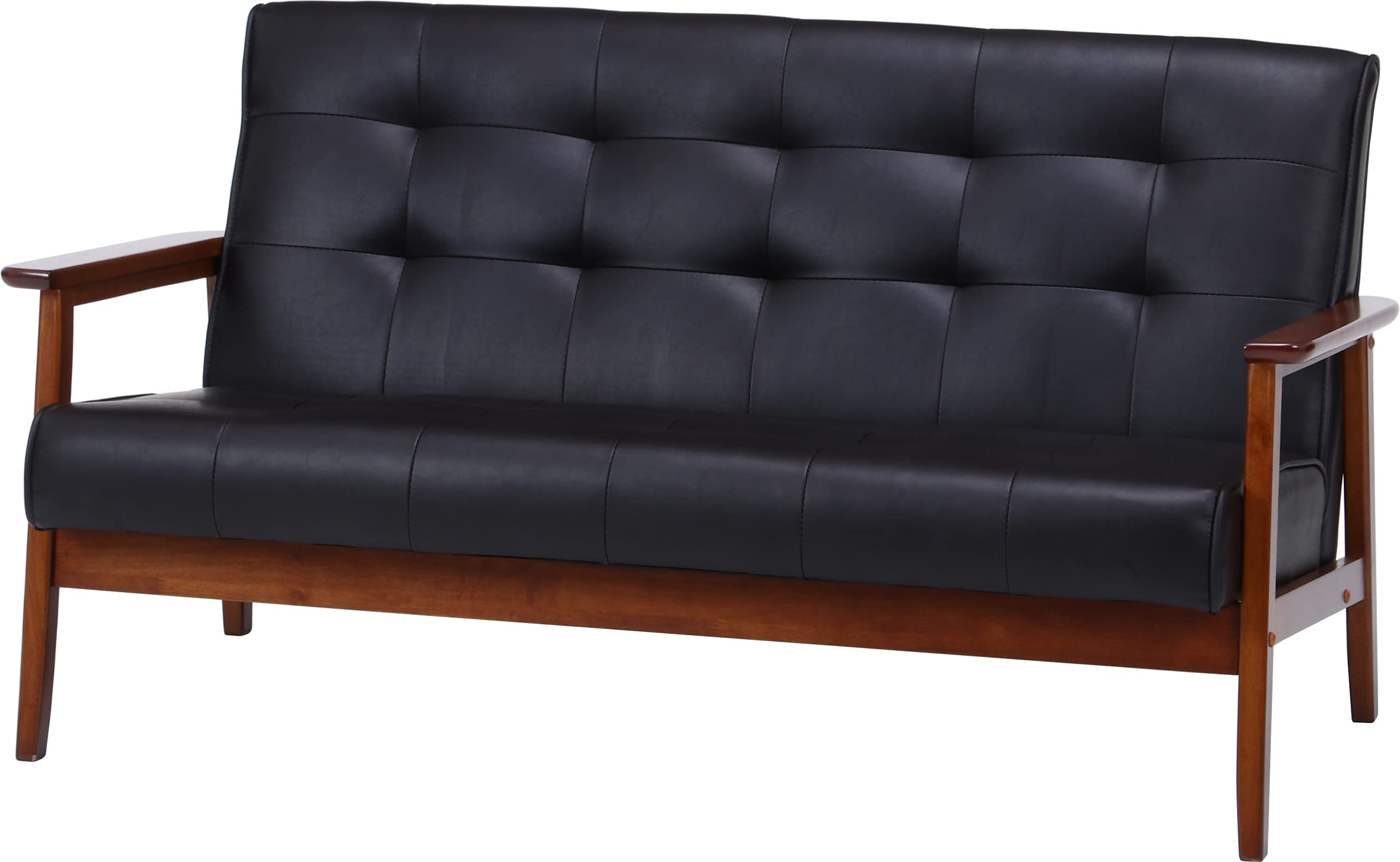 不二貿易 ソファ 2人掛け 幅135cm ダークブラウン 合皮 フレンズ 71157商品画像