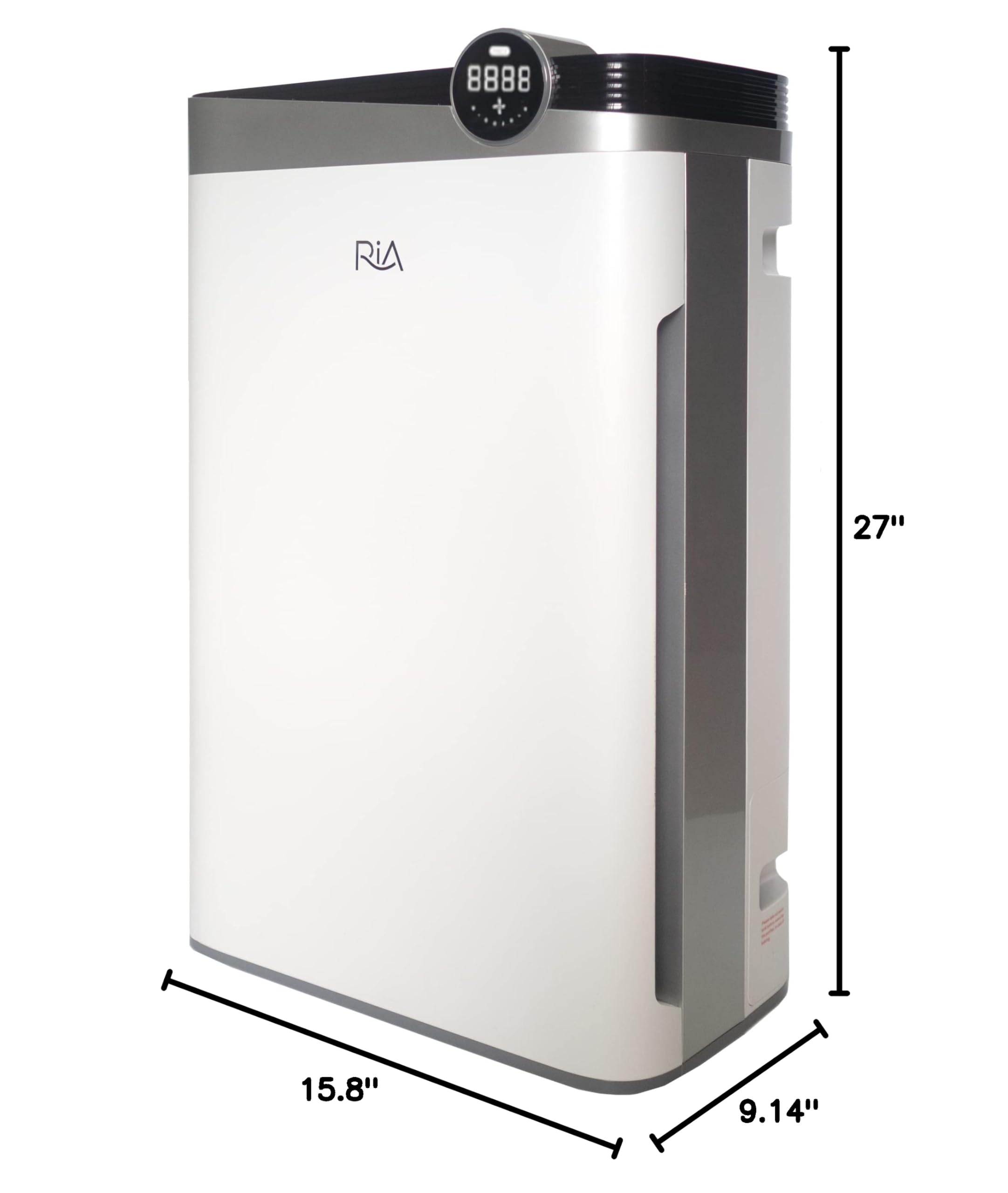 RIA Smart Air Purifier BreezeGuard 2-in-1 with Built-In Humidifier, Industrial-Grade Air Cleaner, for Large Homes up to 2500 SqFt, Smart App Remote Control, Removes Wildfire Smoke, PM2.5, Allergens