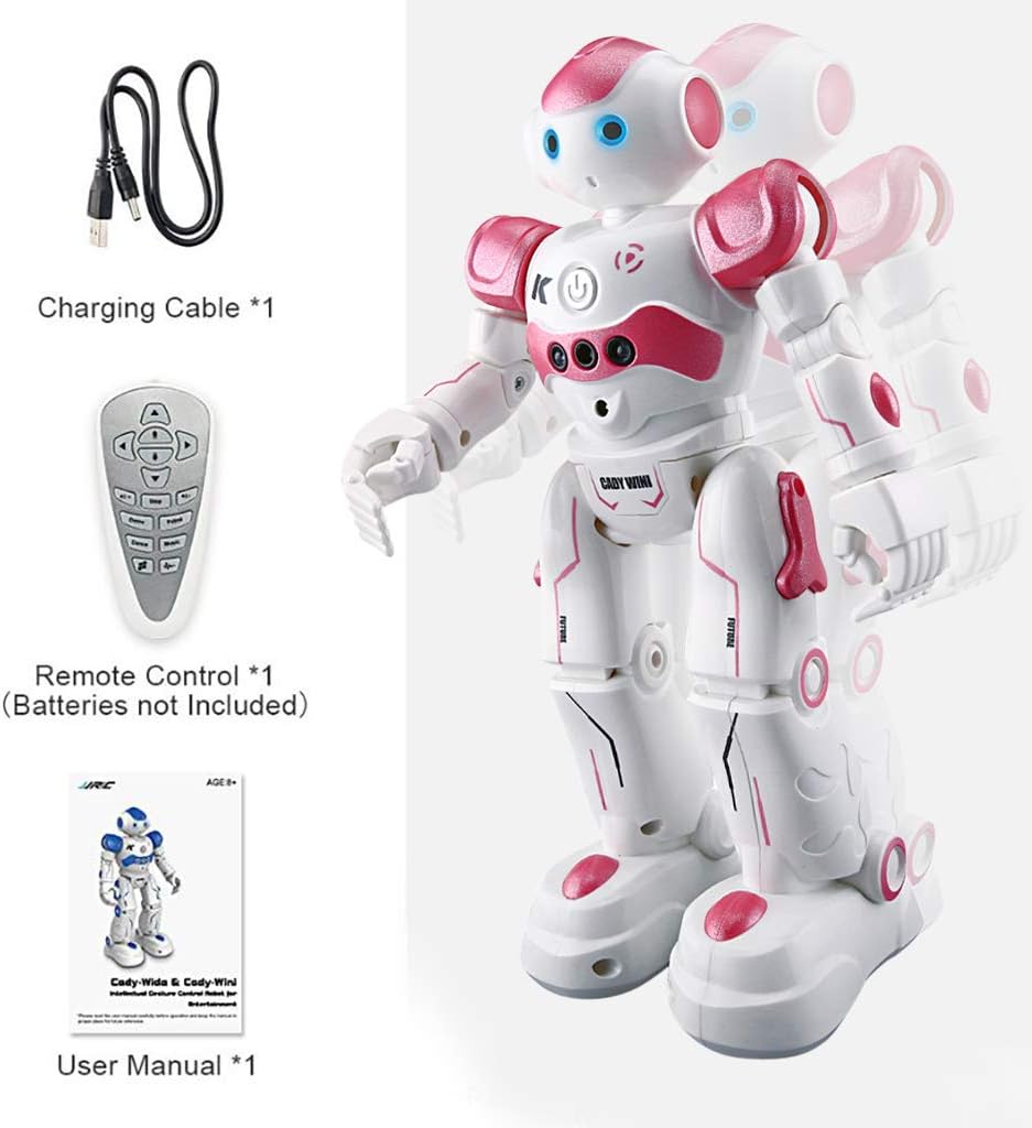 Smart Robot Posture - RC Robot for Kids Intelligent Programmable Robot with Infrared Controller Toys, Dancing, Singing, Led Eyes, Gesture Sensing Robot Kit,Birthday Gift for Girl Age Lawrence (Red)
