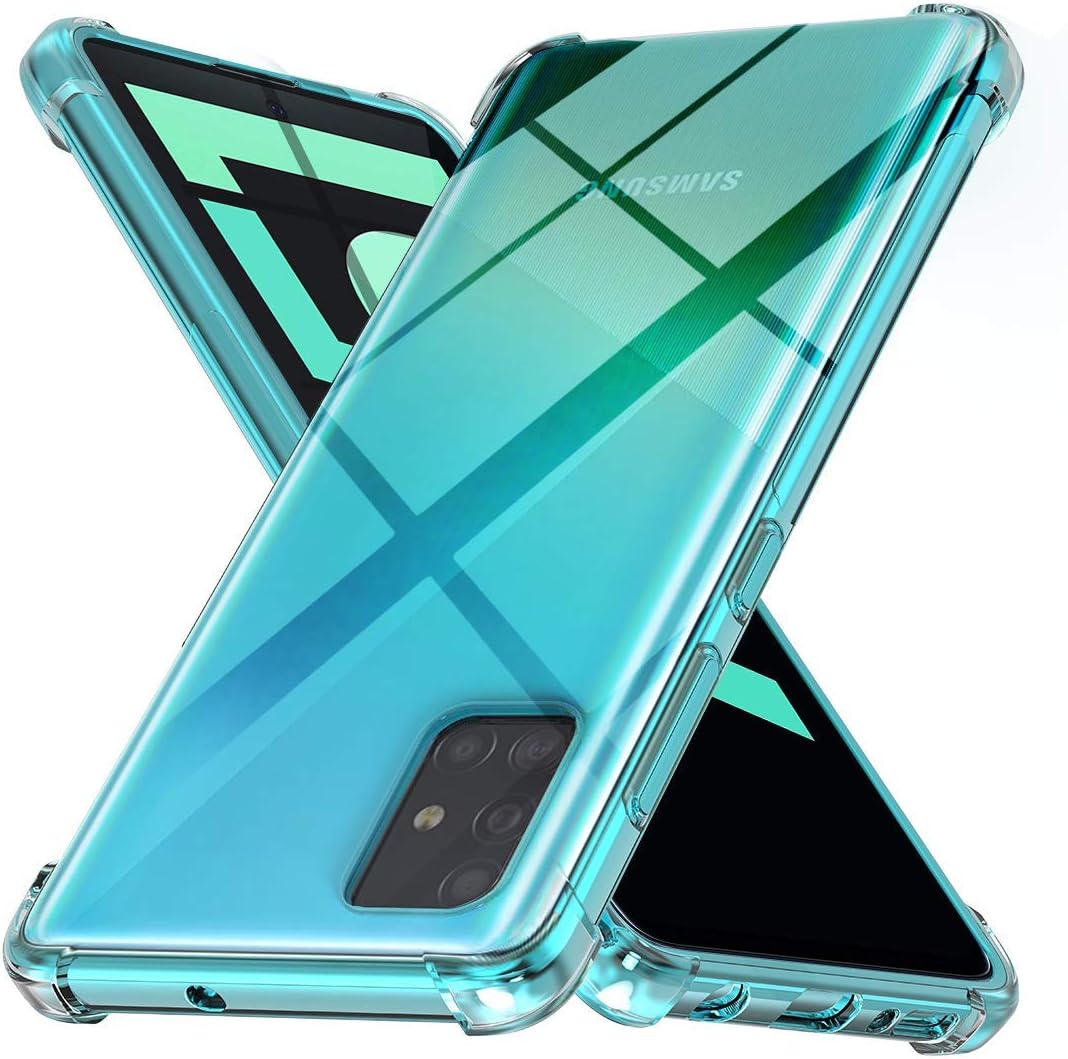 Ron® Protective Soft Silicone Shockproof Protection Back Case Cover for Samsung Galaxy A51 - Transparent