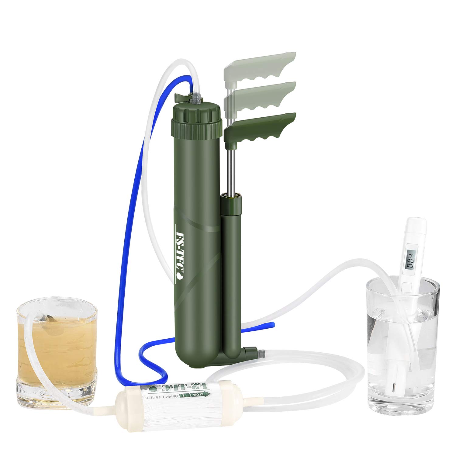 FS-TFC Portable Water Filter 0.0001 Micron Super-high Precision Water Purification Survival Gear for Hiking, Camping, Travel, and Emergency Preparedness: Industrial & Scientific
