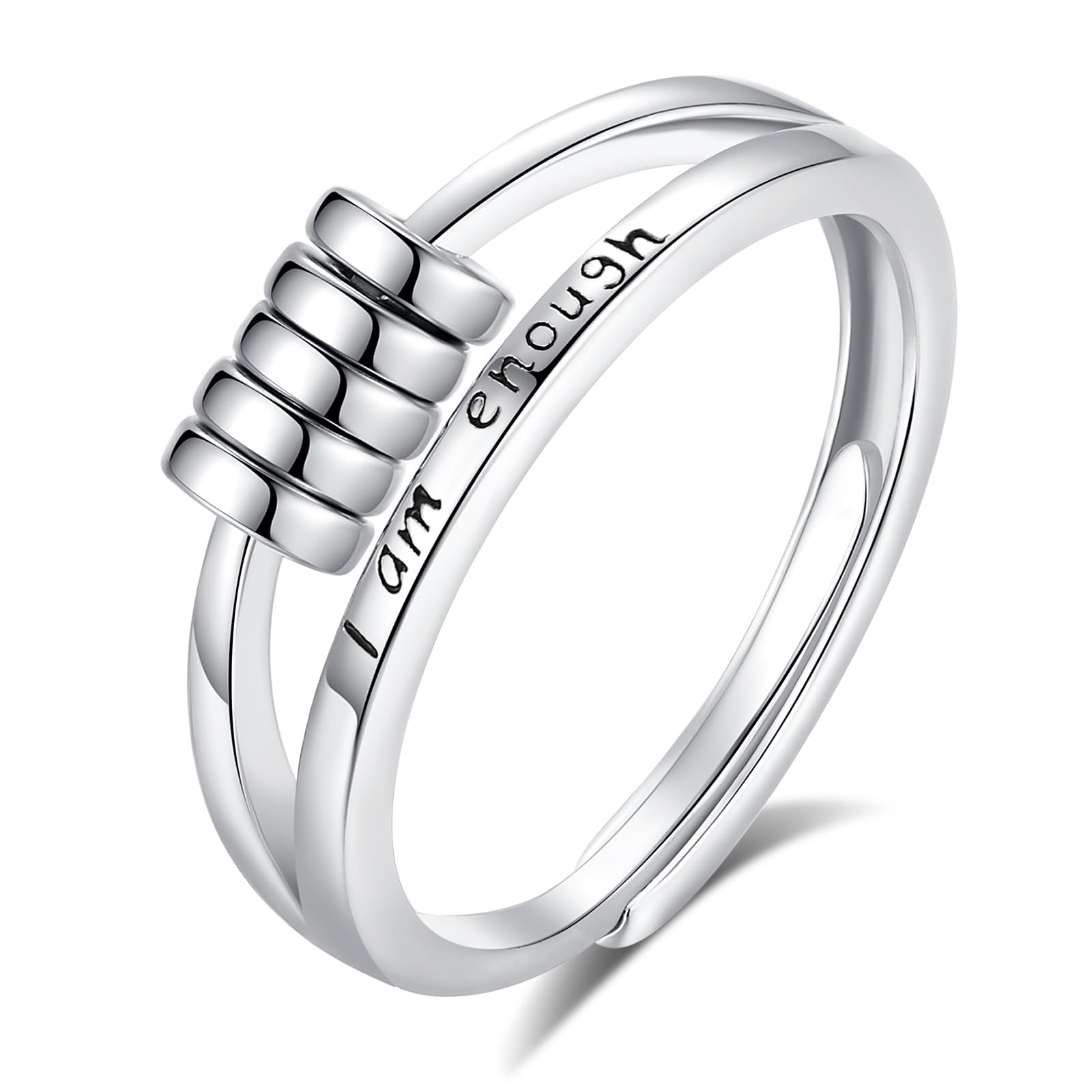 Vito 925 Sterling Silver Anxiety Fidget Ring for