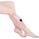 Eniosvar Air Compression Leg Massager, Cordless Calf Massager with Heat, Air Compression Leg Massage for Circulation and Pain Relief, Gifts for Dad Mom Men Women, Pink (Single)