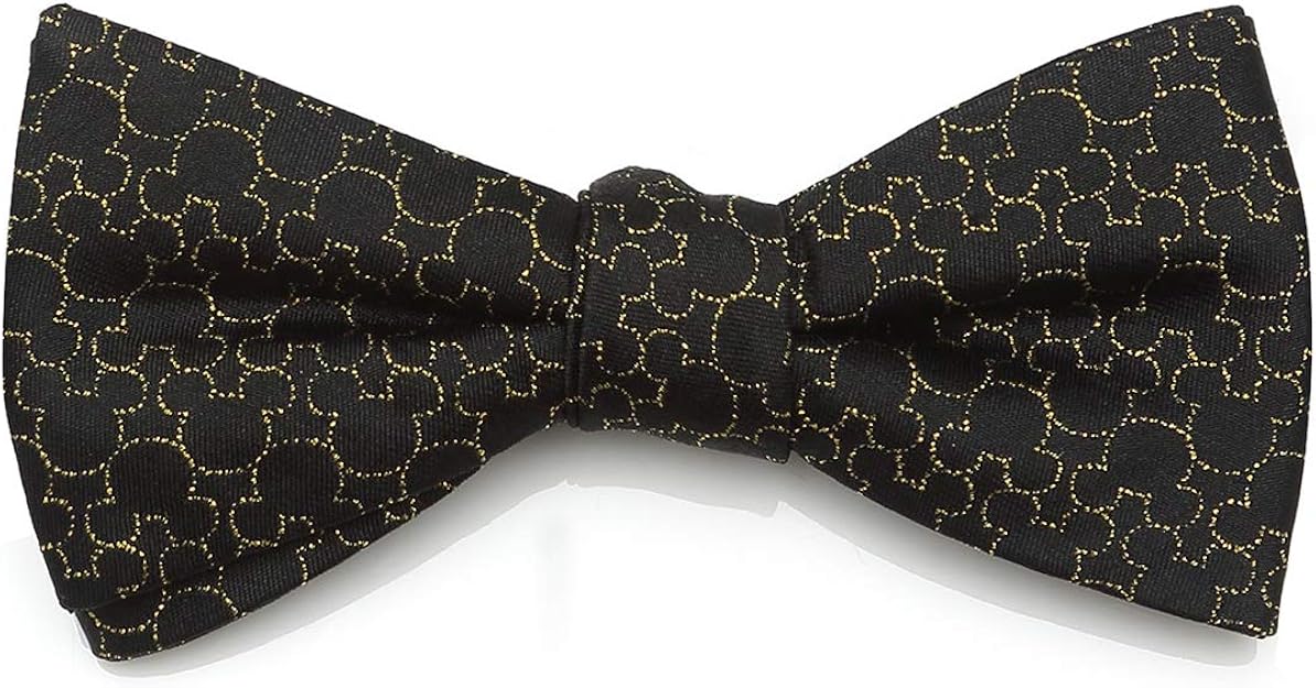 Amazon Co Jp Disney ミッキー 90周年記念 シルエット 蝶ネクタイ ボウタイ Dn M90 Bk Bt 服 ファッション小物