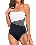 Holipick Women Black White Grey Strapless Bandeau