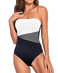 Holipick Women Black White Grey Strapless Bandeau