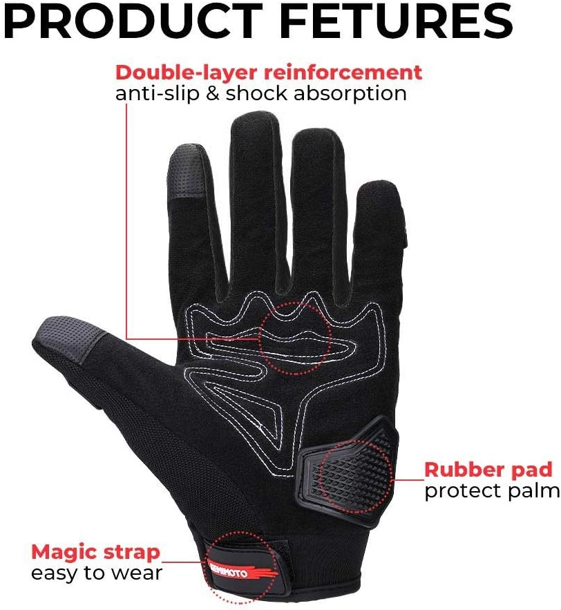 Motorcycle Riding Gloves for Men Women Touchscreen Breathable Gloves