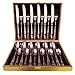 Flatware Set, Magicpro Modern Royal 24-Pieces Rose gold Stainless Steel Flatware for Wedding Festival Christmas Party, Service For 6
