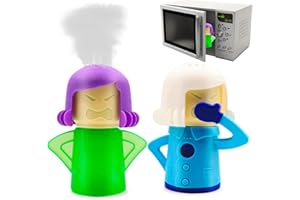 Abnaok Angry Mom Microwave Cleaner and Chilly Mama Fridge Deodoriser 2PCS Easily Clean in Minutes for Home or Office with English Manual