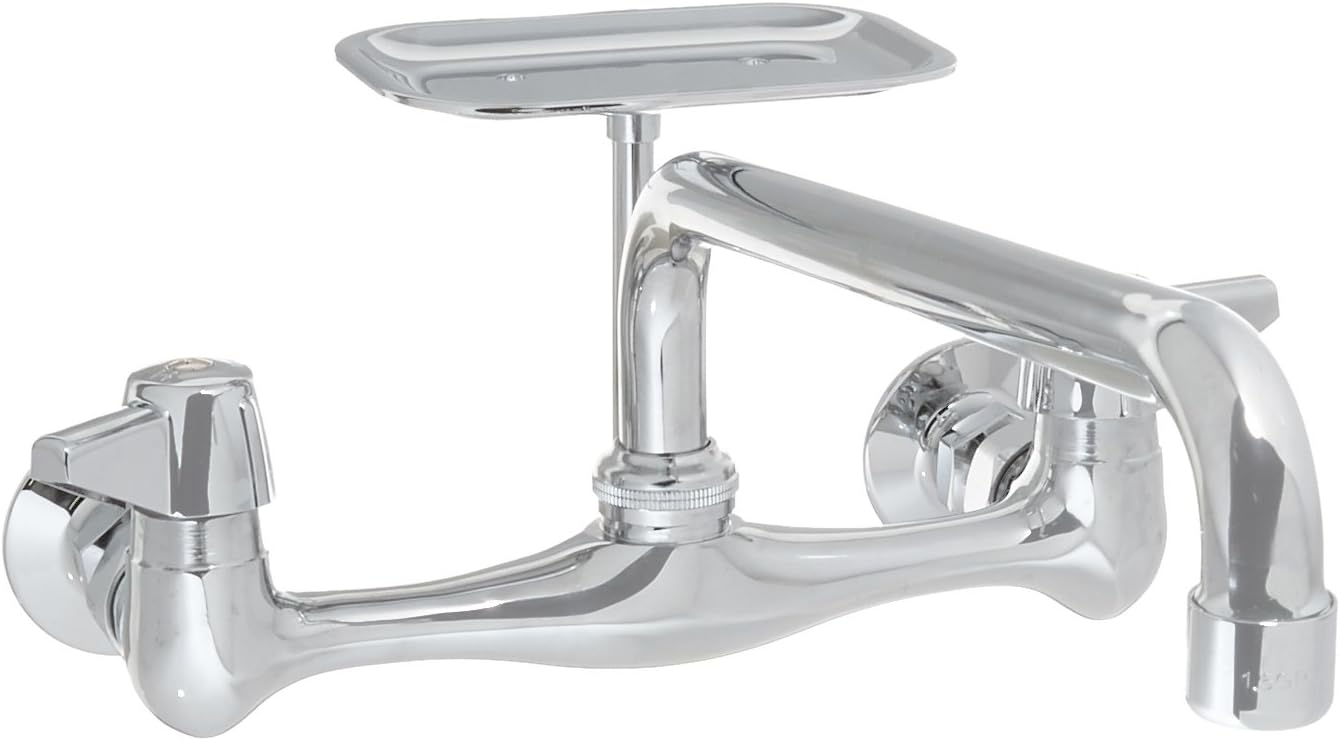 Central Brass0048-UA3 Two Handle Wallmount Kitchen Faucet in Chrome
