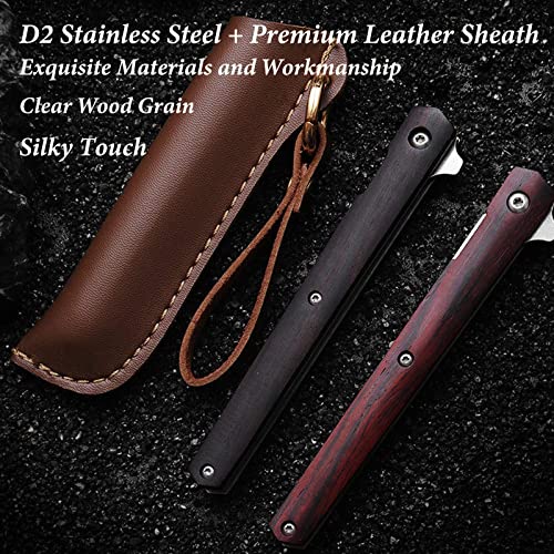 CARIMEE Slim Pocket Knife 4'' Flipping Knife Gentleman Multifunctional