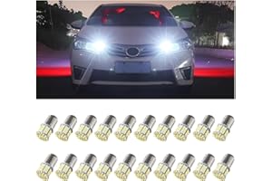 Bittwee 20PCS 12V RV LED Interior Lights, 1141 1156 1003 1073 BA15S 7506 LED Bulbs, Vehicle Interior Indoor Tail Lights for Backup Reverse Lights, Universal for RV Camper Trailer Boat Trunk（White）