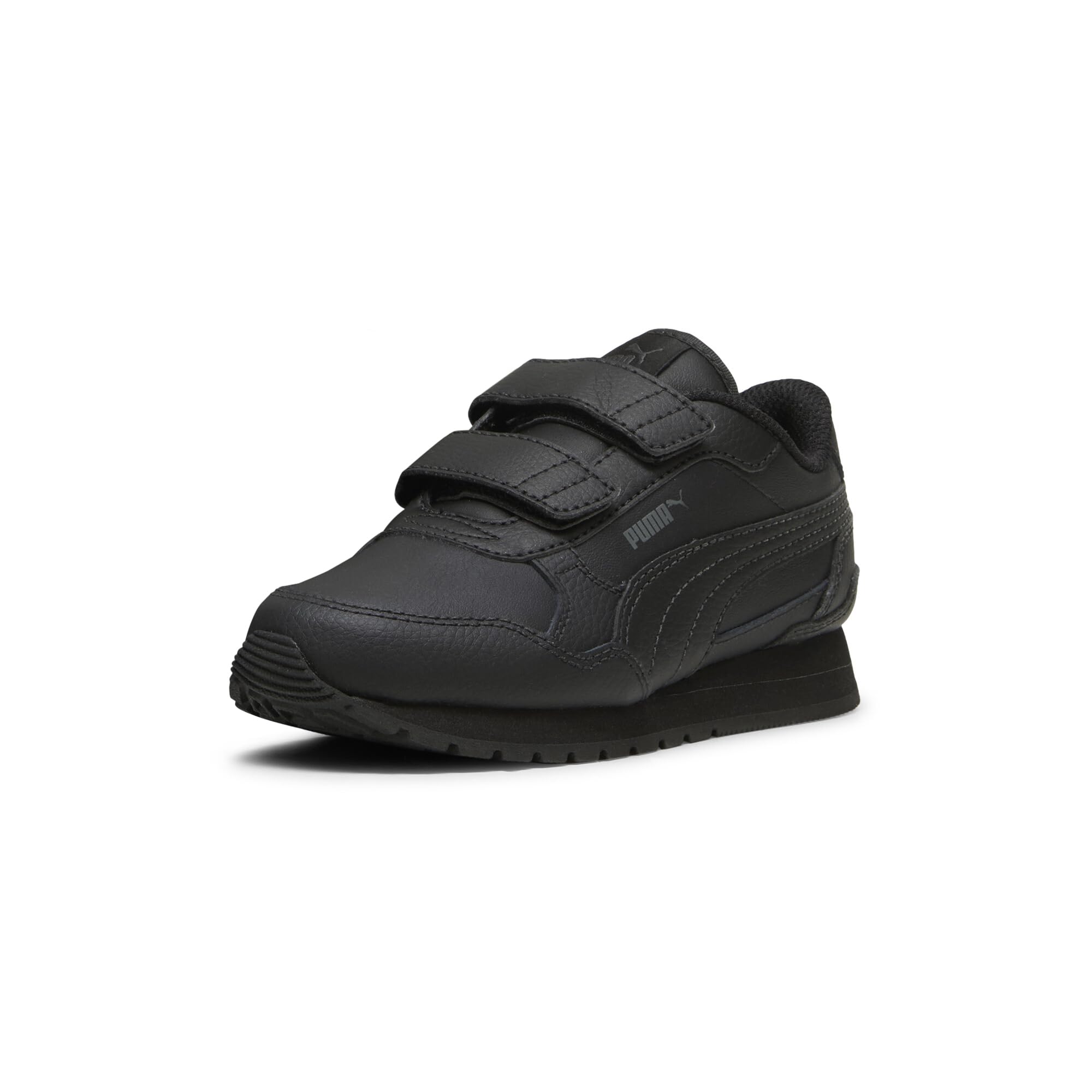 Puma Unisex-Child ST Runner Hook and Loop Shoes, Puma Black-Shadow Gray, Toddler 4 Image