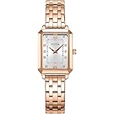 FIYTA Women's Bracelet Watch, Stainless Steel, Synthetic Sapphire Crystal, Classic Rectangle Case, 2-Hand, 30M Water Resistance, 21MM Quartz
