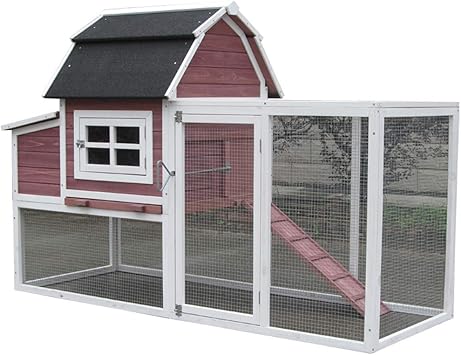 ZJDU Conejera Grande De Madera De Abeto para Gallinero,Caseta De Madera