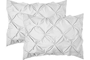 Elegant Comfort 2-Pack Sham Set Pinch Pleat Design, 1500 Premium Hotel Quality Microfiber, Stylish Design-Easy Care, Wrinkle and Stain Resistant, 2-Piece Sham Set, Pleated King, White