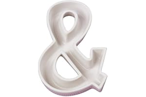 Ivy Lane Design Ceramic Love Letter Dish, Ampersand, White 6-Inch