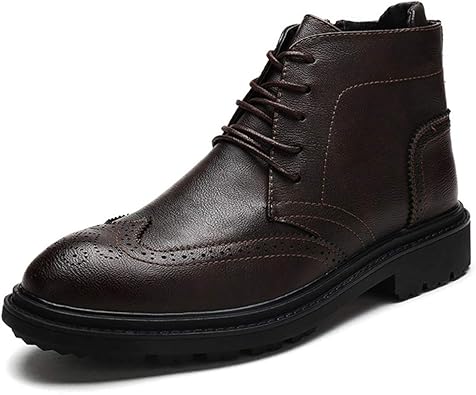Amazon One Max ブーツ メンズ 靴 合成皮革 レースアップ ビジネスブーツ 防水 カジュアル防滑 アウトドア 通勤 革靴 レザー ショートブーツ 男性用 One Max ブーツ