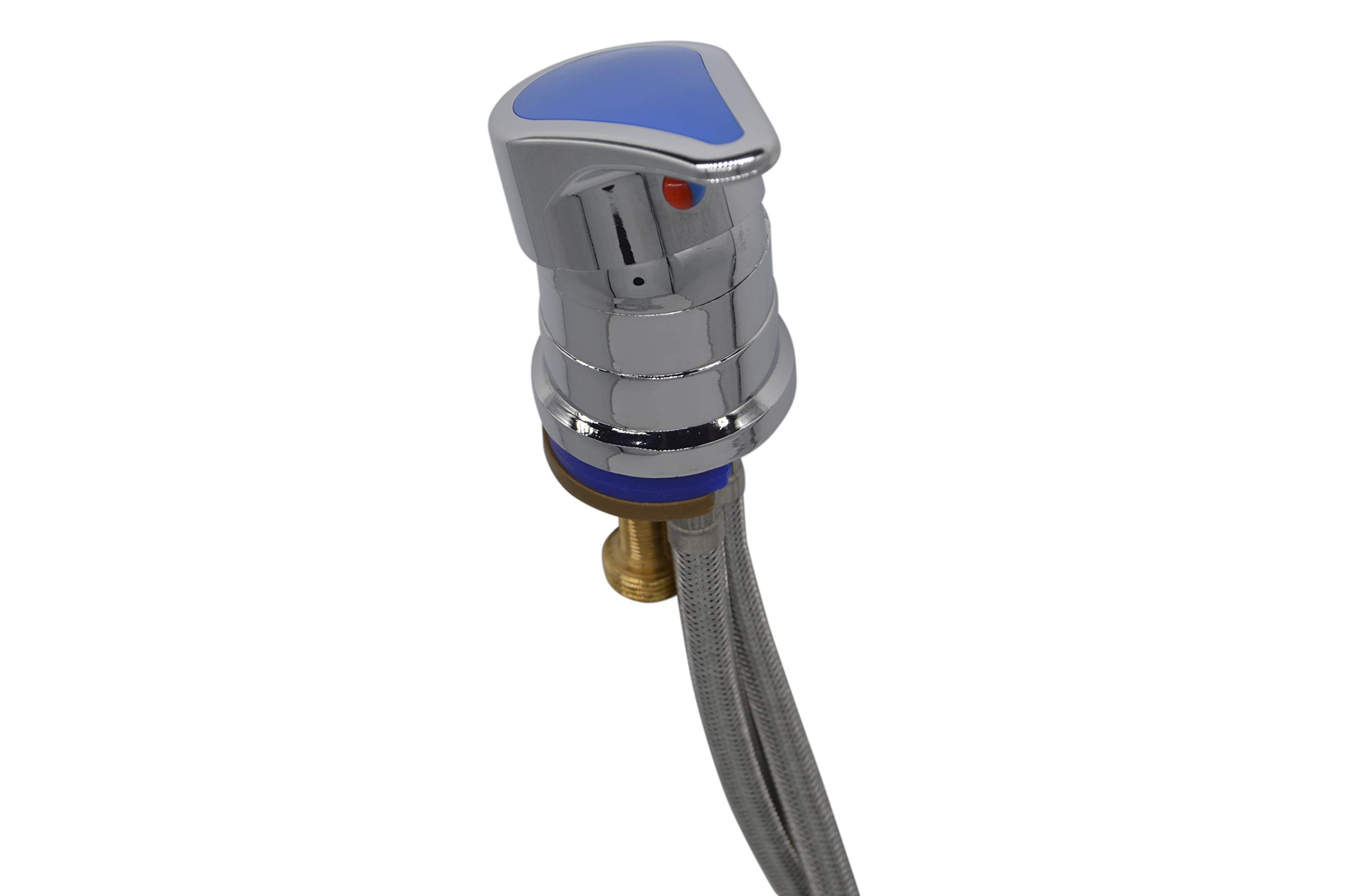 Hairdressing Salon tap Valve Faucet for Basin backwash Shampoo Chair Blue 60 cm long pipes