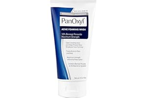 PanOxyl Acne Foaming Wash Benzoyl Peroxide 10% Maximum Strength Antimicrobial, 5.5 Oz
