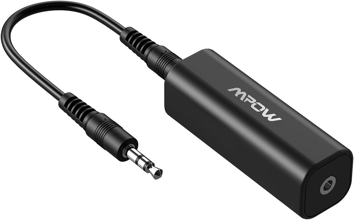 Mpow Ground Loop Noise Isolator for Car Audio System/Home Stereo with 3.5mm Audio Cable (Black)