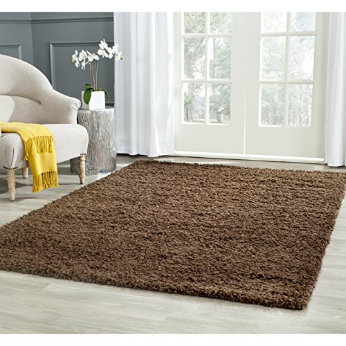 Safavieh Athens Shag Collection SGA119A Brown Area Rug (8' x 10')