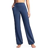 POSHDIVAH Women's Creamluxe Elastic Bottoms Straight Leg Sweatpants High Waisted Yoga Athletic Joggers with Pockets