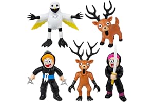 QIOJIRMU 99 Nights in The Forest Action Figure Toys, 4.5"& 3.7" Collectible Game Character Set, Gift for Fans, Kids, Collectors, Home Decor (5 Pack)