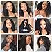 Brazilian Virgin Curly Bundles with Closure Wet and Wavy Human Hair Weave Bundles 8A 100% Unprocessed Kinky Curly Bundles with 4x4 Lace Closure Natural Color(10 10 10 10+10 Free Part,50g/Bundle) …