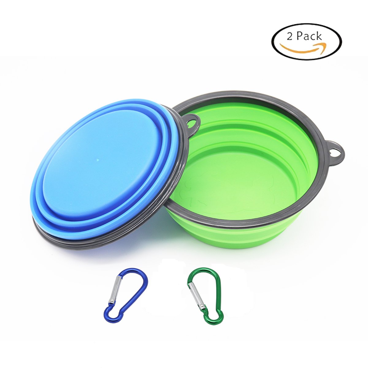 Glendan Large Size Collapsible Dog Bowl, Silicone Pet Travel Bowl for Dog Cat Food & Water