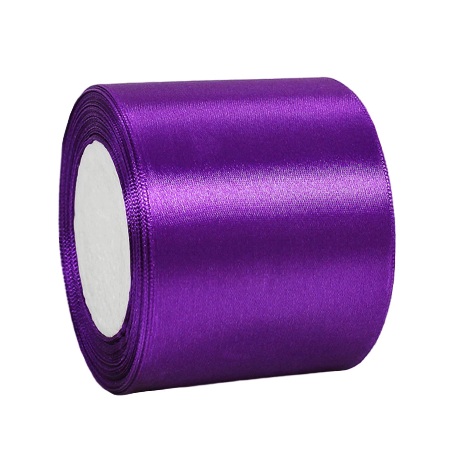 75mm Wide Thick Purple Ribbon for Gift Wrapping,22m 3Inch Large Fabric Satin Ribbon Purple Bow for Gift Wrapping,Ribbons for Crafting,Hair,Bouquets,Wedding,Car,Presents,Cake,Christmas Decorations