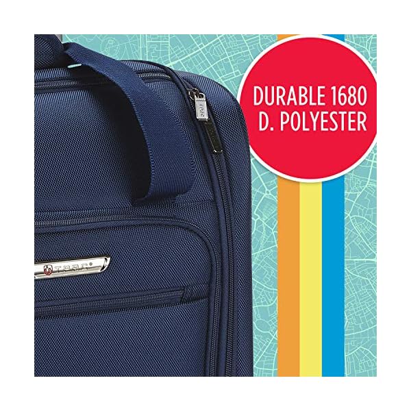 TPRC 15Inch Smart Under Seat CarryOn Luggage with USB Charging Port