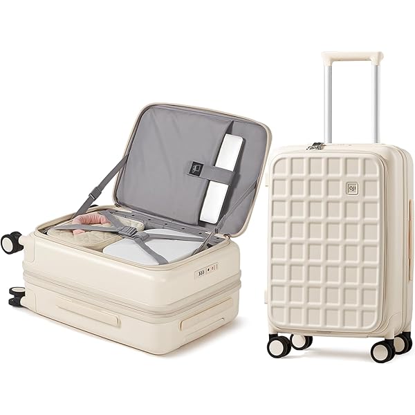 Amazon.com | aji Expandable Top Open Carry On Luggage 22x14x9