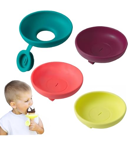 Supports à Glace Anti-gouttes Pour Enfants - Lot De 8 En Silicone, 4 Couleurs, Réutilisables