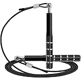 Jump Rope, Wastou Speed Jumping Rope for Training Fitness Exercise, Adjustable Adults Workout Skipping Rope for Men, Women, K