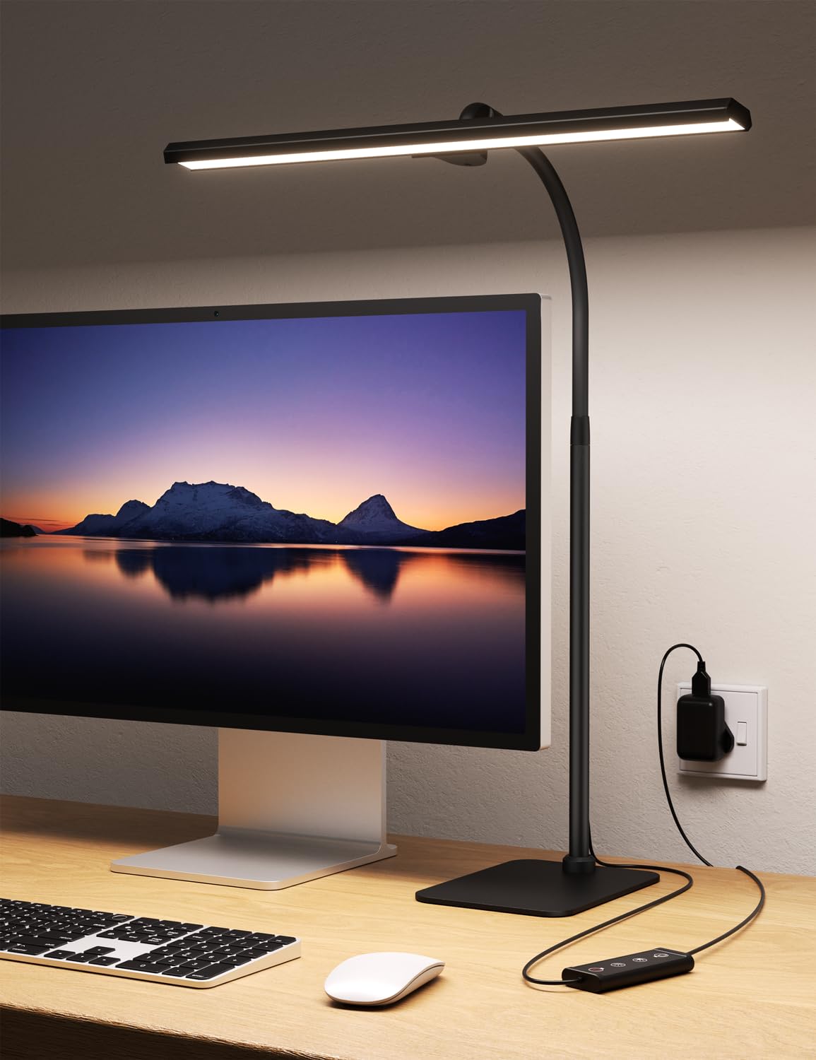 Kary Led Desk Lamp,Dimmable Desk Lamps Office,Reading Book Light with Base,USB Flexible Gooseneck Table Lamp for Study Desk, Led Lights for Laptop,Nail,Work,Study,Reading,Studio,Bedroom,Kids,Monitor