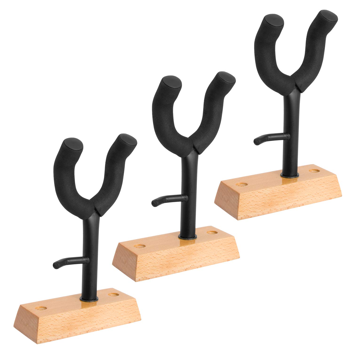 TIGER GST21-3-BK Violin Wall Mounts with Bow Holder - Pack of 3