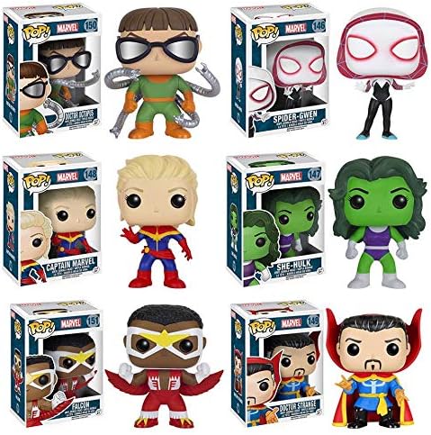 Funko Pop! Marvel Bundle 6-Pop! Marvel Mystery Bundle - Includes 6 Random Funko Pops Will Vary and No Duplicates 6 Funko Pop! Vinyl Figures Included