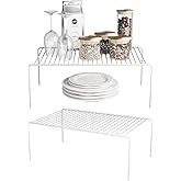 taiheis L15.7’’~W9.4’’ Cupboard Shelf,Cabinet Shelf for Kitchen Organizers and Storage,2 Pack Kitchen Cupboard Organizer,Whit