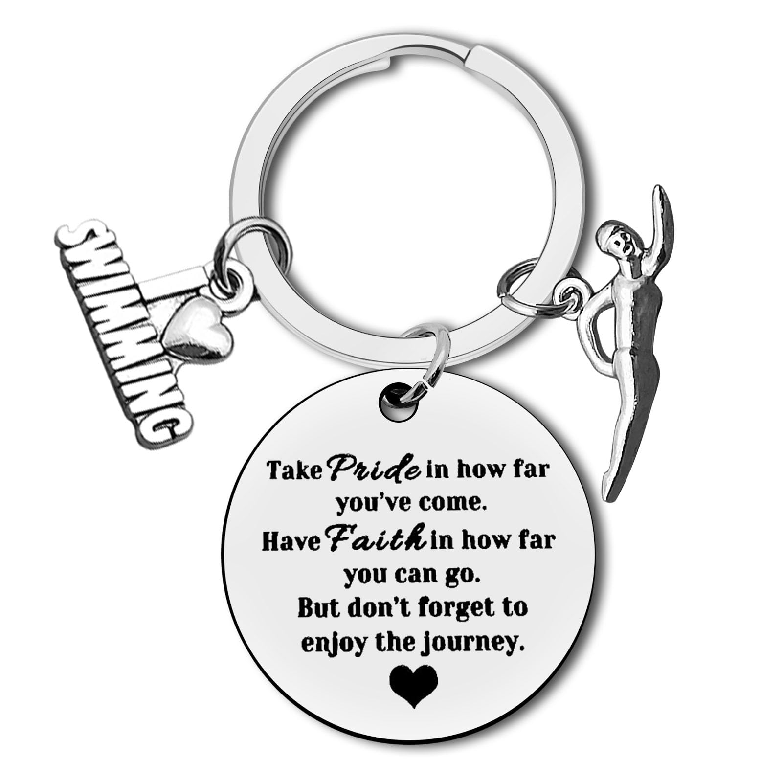 Dabihu Swim Keyring Gift Inspirational Swimmers Gift Swimming Lover Gift Swim Team Gift Keyring Encouragement Gift for Swimming Lover Keyring Graduation Christmas Birthday Gift Swim Swimmers Gift