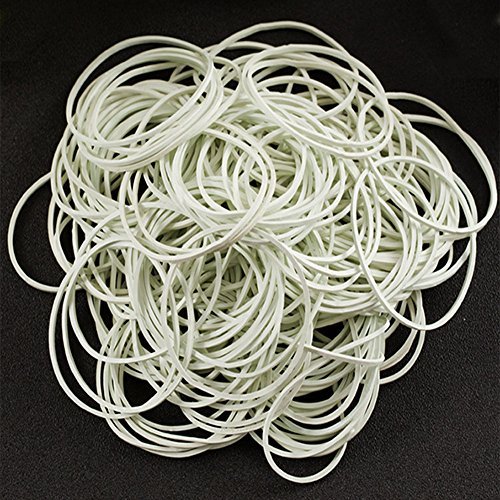 Hamosky Rubber Band Paper Bills Dollars Money Elastic Stretchable Bands 500Pcs (White)