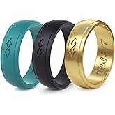 Rinfit Silicone Rings for Women 5.5mm Wide, 1.5mm Thick - Infinity Rubber Wedding Band - Silicone Engagement Ring for Her - Patented Design
