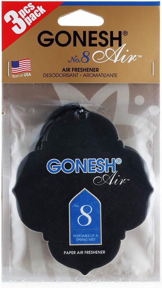 Amazon Gonesh ガーネッシュ 吊り下げ型芳香剤 ペーパーエアフレッシュナー No 8 フルーツ系の香り 3個パック Gonesh ガーネッシュ お香