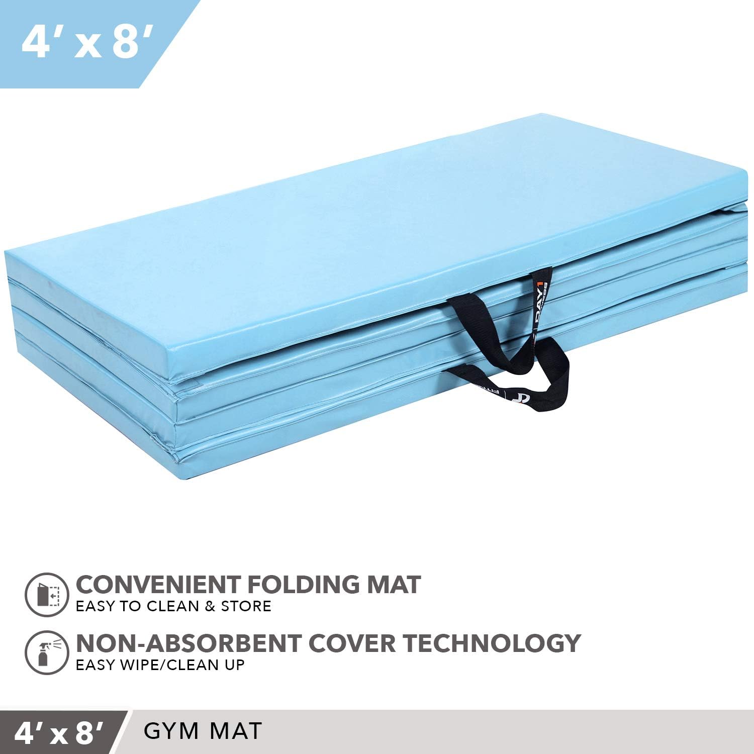 Day 1 Fitness Folding Gymnastics Gym Mat – High-Density Foam, Exercise, Yoga, Gymnastics, Crossfit, Aerobics, Tumbling Mats : Sports & Outdoors