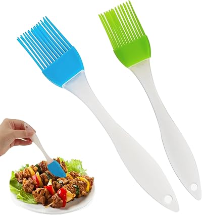 YHQZ 2 Pcs Silicone Pastry Brush Basting Cooking Baking BBQ Oil Brush Set 2 Size