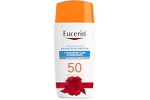 Eucerin Sun Advanced Hydration Ultra-Lightweight Face Sunscreen SPF 50 with Hyaluronic Acid & Humectants, Hydrating Sunscreen for Face, Non Comedogenic and Hypoallergenic, 1.7 Fl Oz Bottle